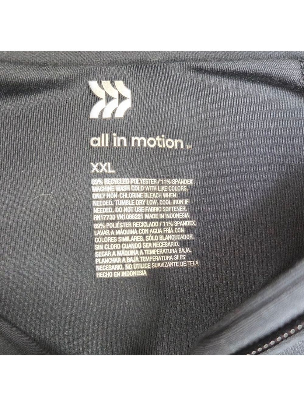 Women's All in Motion Black Full Zip Jacket XXL - Picture 4 of 7